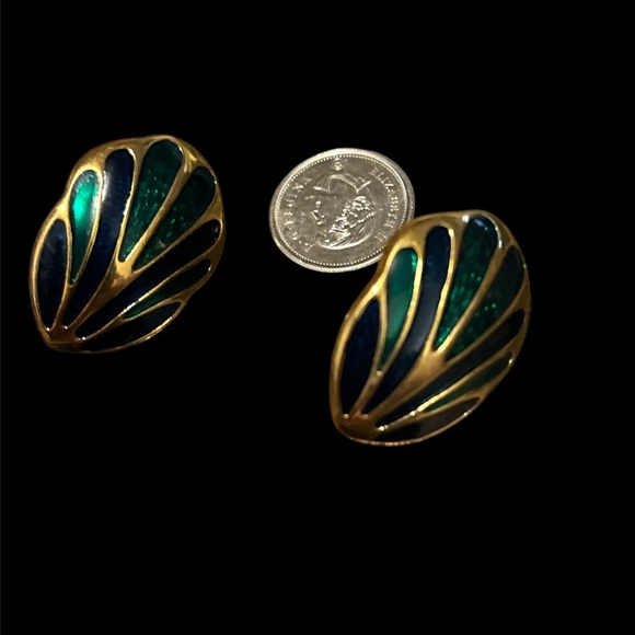 Vintage 80’s NWOTs Enamel and Metal Fashion Earrings - Picture 5 of 7
